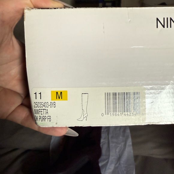 Nine W. Plum Tall Heeled Boots - Picture 13 of 14